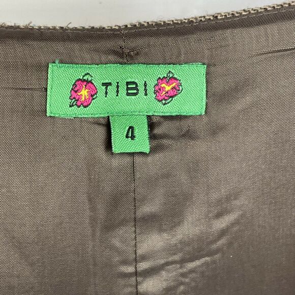 Tibi Tweed Lace Trim Hem Wool Blend Flare Skirt NWOT Size 4 - Picture 8 of 9